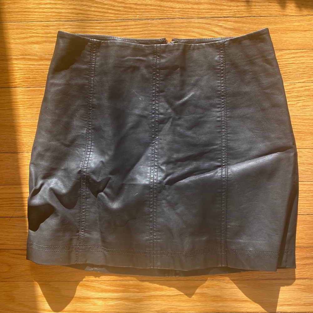 Free People vegan leather mini skirt, size 8